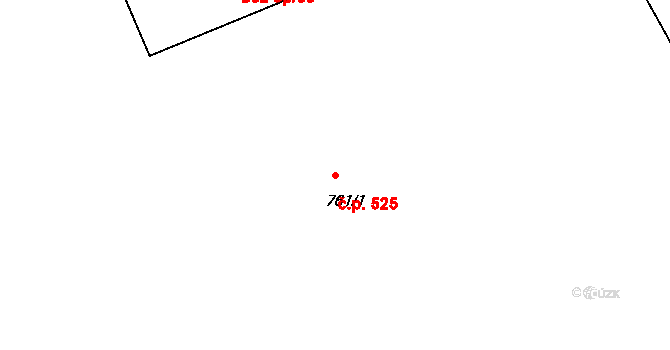 Šenov u Nového Jičína 525 na parcele st. 761/1 v KÚ Šenov u Nového Jičína, Katastrální mapa
