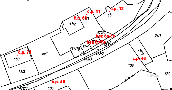 Pustověty 118124170 na parcele st. 17/4 v KÚ Pustověty, Katastrální mapa