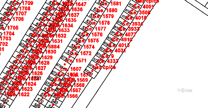 Všebořice 4031, Ústí nad Labem na parcele st. 573/28 v KÚ Všebořice, Katastrální mapa