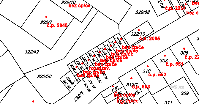 Zábřeh 38287170 na parcele st. 318/2 v KÚ Zábřeh na Moravě, Katastrální mapa