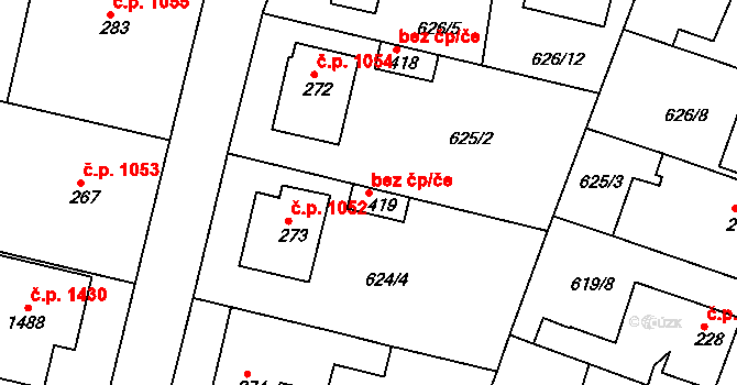 Kyjov 49344170 na parcele st. 419 v KÚ Nětčice u Kyjova, Katastrální mapa