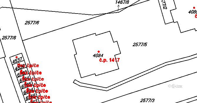 Beroun-Město 1417, Beroun na parcele st. 4084 v KÚ Beroun, Katastrální mapa