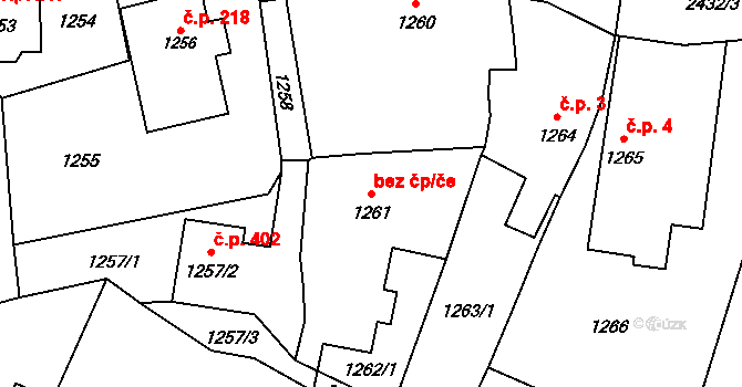 Holice 7466170 na parcele st. 1261 v KÚ Holice v Čechách, Katastrální mapa