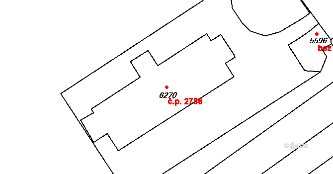 Kroměříž 2788 na parcele st. 6270 v KÚ Kroměříž, Katastrální mapa