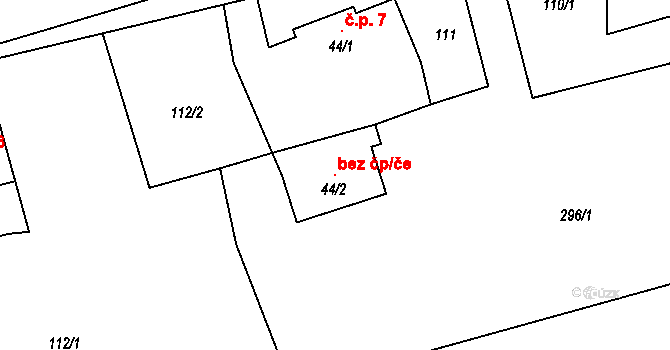 Provodov-Šonov 120136171 na parcele st. 44/2 v KÚ Šonov u Nového Města nad Metují, Katastrální mapa