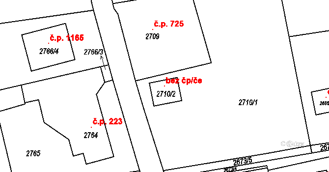 Dolní Lutyně 123102171 na parcele st. 2710/2 v KÚ Dolní Lutyně, Katastrální mapa