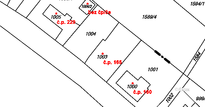 Krmelín 165 na parcele st. 1003 v KÚ Krmelín, Katastrální mapa