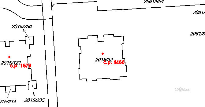 České Budějovice 2 1466, České Budějovice na parcele st. 2015/92 v KÚ České Budějovice 2, Katastrální mapa