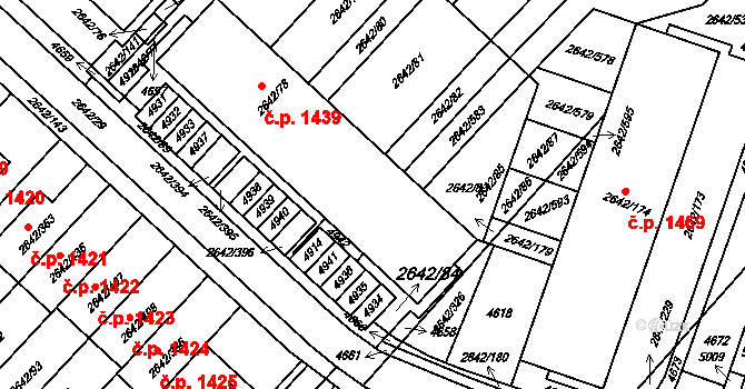 Kuřim 1439 na parcele st. 2642/78 v KÚ Kuřim, Katastrální mapa