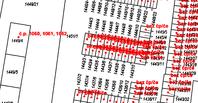 Chotěboř 38701171 na parcele st. 1443/5 v KÚ Chotěboř, Katastrální mapa