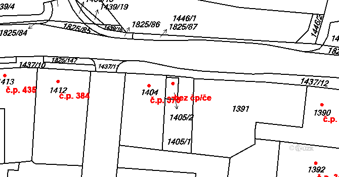 Kosmonosy 39282171 na parcele st. 1405/2 v KÚ Kosmonosy, Katastrální mapa