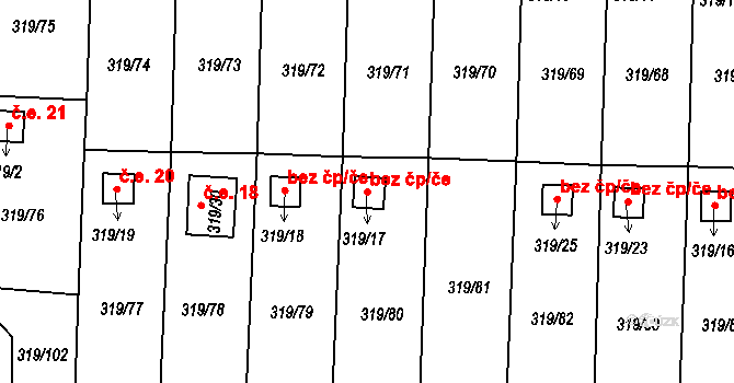 Jenišov 39650171 na parcele st. 319/17 v KÚ Jenišov, Katastrální mapa