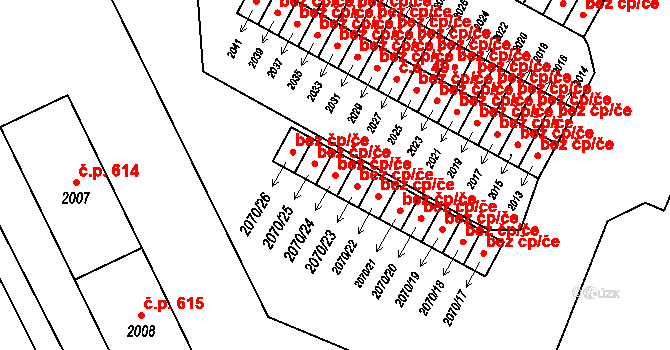 Krnov 41923171 na parcele st. 2070/24 v KÚ Krnov-Horní Předměstí, Katastrální mapa