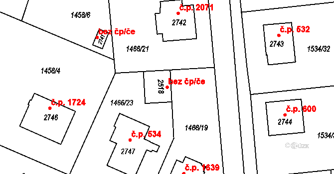 Šumperk 42009171 na parcele st. 2518 v KÚ Šumperk, Katastrální mapa