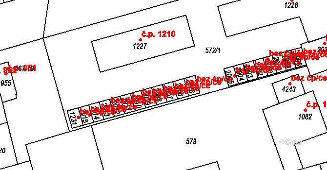 Blansko 2115 na parcele st. 2007 v KÚ Blansko, Katastrální mapa