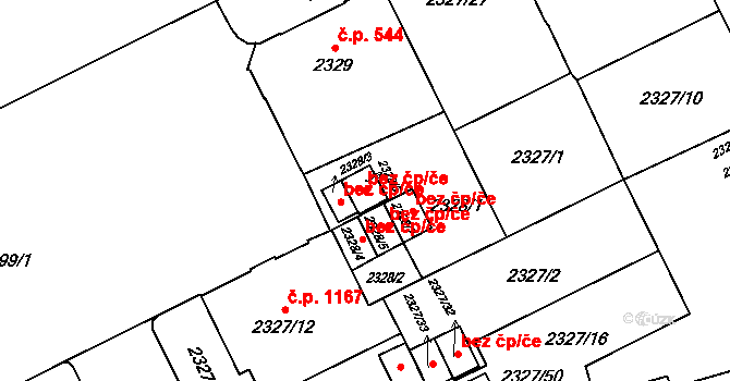 Opava 43786171 na parcele st. 2328/6 v KÚ Opava-Předměstí, Katastrální mapa