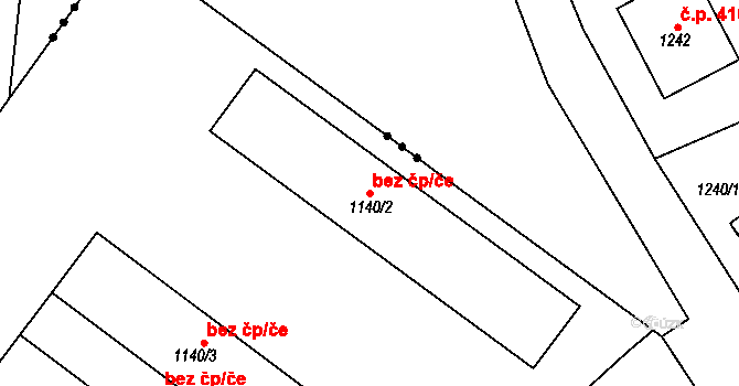 Teplice 45513171 na parcele st. 1140/2 v KÚ Teplice-Trnovany, Katastrální mapa