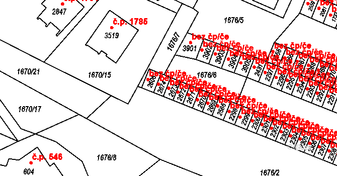 Hořice 45962171 na parcele st. 2673 v KÚ Hořice v Podkrkonoší, Katastrální mapa