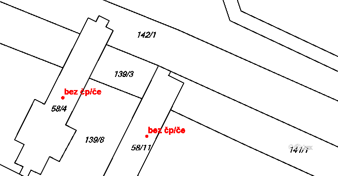 Biřkov 47758171 na parcele st. 58/11 v KÚ Biřkov, Katastrální mapa