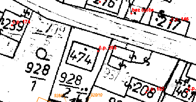 Lukavec 293 na parcele st. 474 v KÚ Lukavec u Pacova, Katastrální mapa
