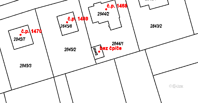 Frýdlant nad Ostravicí 40319172 na parcele st. 2844/3 v KÚ Frýdlant nad Ostravicí, Katastrální mapa