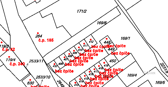 Libá 43224172 na parcele st. 411 v KÚ Libá, Katastrální mapa