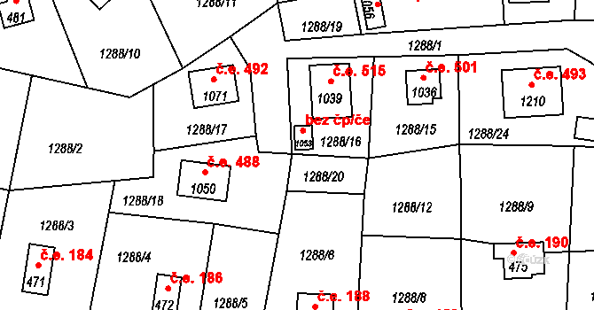 Hroznětín 45799172 na parcele st. 1053 v KÚ Hroznětín, Katastrální mapa