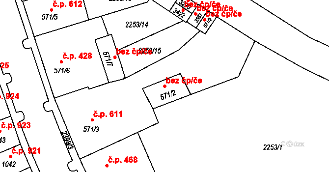 Hořice 45921172 na parcele st. 571/2 v KÚ Hořice v Podkrkonoší, Katastrální mapa