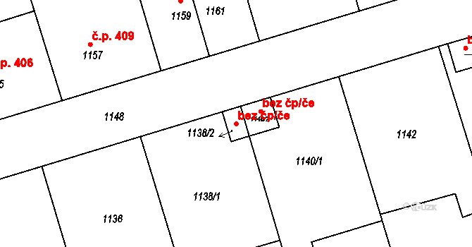 Batelov 49369172 na parcele st. 1138/2 v KÚ Batelov, Katastrální mapa