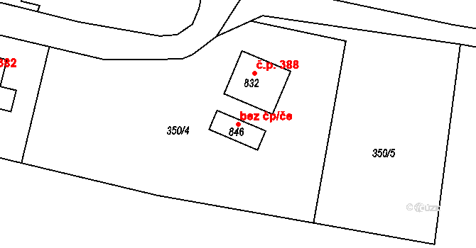 Plesná 84292172 na parcele st. 846 v KÚ Plesná, Katastrální mapa