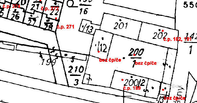 Heřmanova Huť 87735172 na parcele st. 200/12 v KÚ Vlkýš, Katastrální mapa