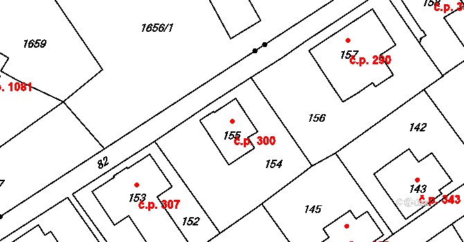 Rumburk 2-Horní Jindřichov 300, Rumburk na parcele st. 155 v KÚ Horní Jindřichov, Katastrální mapa