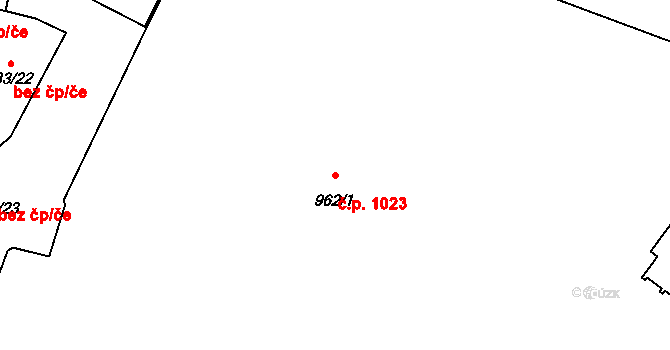 Předměstí 1023, Opava na parcele st. 962/1 v KÚ Opava-Předměstí, Katastrální mapa