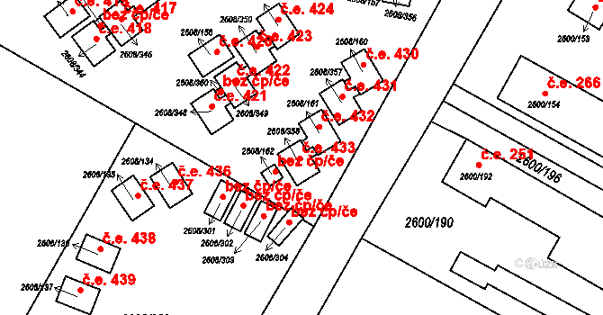 Doksy 39733173 na parcele st. 2608/161 v KÚ Doksy u Máchova jezera, Katastrální mapa