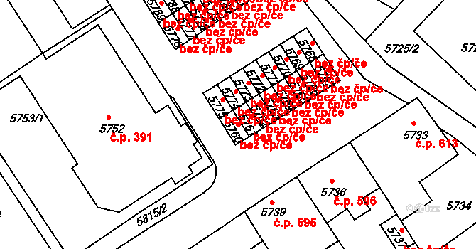 Žďár nad Sázavou 40762173 na parcele st. 5760 v KÚ Město Žďár, Katastrální mapa