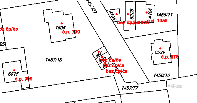 Beroun 43516173 na parcele st. 4811 v KÚ Beroun, Katastrální mapa