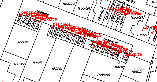 Třebíč 44164173 na parcele st. 6065 v KÚ Třebíč, Katastrální mapa
