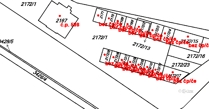 Rýmařov 46583173 na parcele st. 2172/5 v KÚ Rýmařov, Katastrální mapa