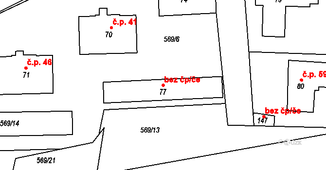 Volenice 49447173 na parcele st. 77 v KÚ Bubovice u Březnice, Katastrální mapa