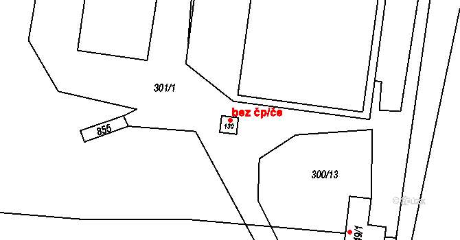Bečváry 80933173 na parcele st. 130 v KÚ Červený Hrádek u Bečvár, Katastrální mapa