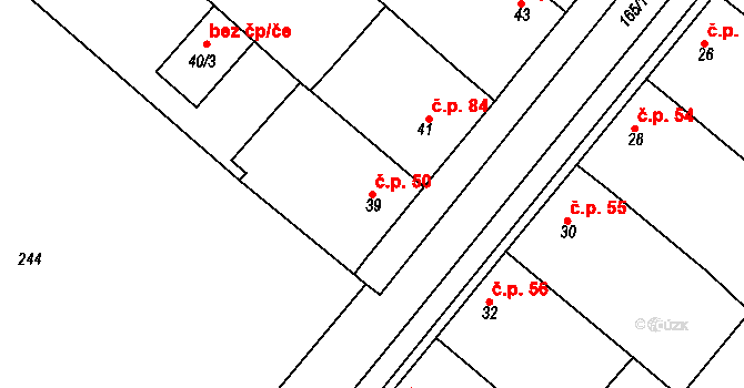 Nejdek 50, Lednice na parcele st. 39 v KÚ Nejdek u Lednice, Katastrální mapa