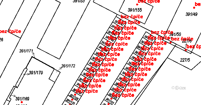 Plzeň 40255174 na parcele st. 391/137 v KÚ Lobzy, Katastrální mapa