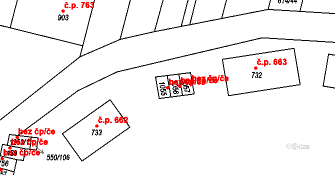 Libochovice 41100174 na parcele st. 1055 v KÚ Libochovice, Katastrální mapa