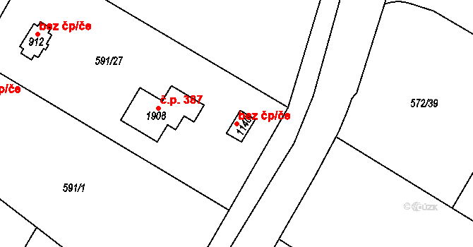 Broumov 46435174 na parcele st. 1140 v KÚ Broumov, Katastrální mapa