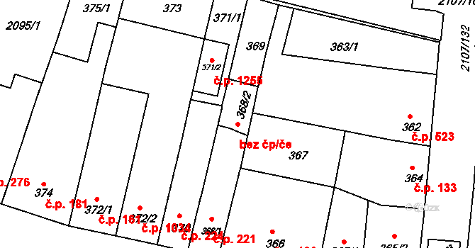 Brno 48061174 na parcele st. 368/2 v KÚ Komín, Katastrální mapa