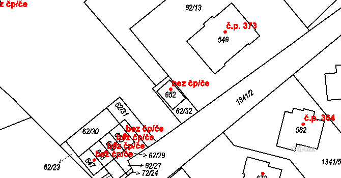 Kašperské Hory 50033174 na parcele st. 652 v KÚ Kašperské Hory, Katastrální mapa