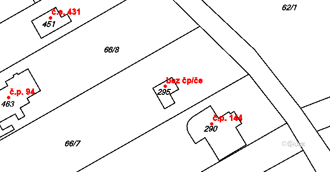 Černolice 6374174 na parcele st. 295 v KÚ Černolice, Katastrální mapa