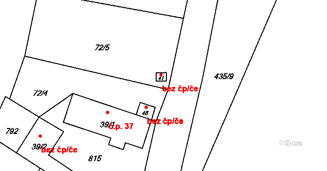 Teplá 78043174 na parcele st. 41 v KÚ Křepkovice, Katastrální mapa