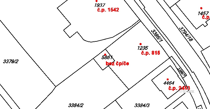 Rakovník 93190174 na parcele st. 5861 v KÚ Rakovník, Katastrální mapa