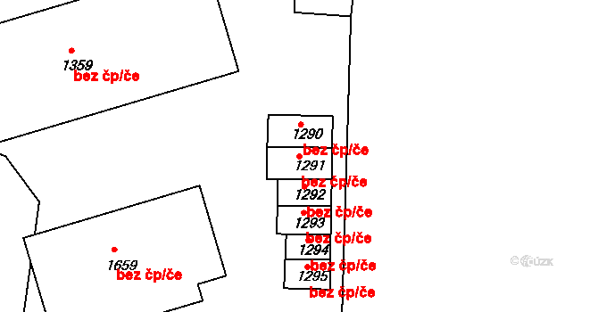 Broumov 40084175 na parcele st. 1291 v KÚ Broumov, Katastrální mapa
